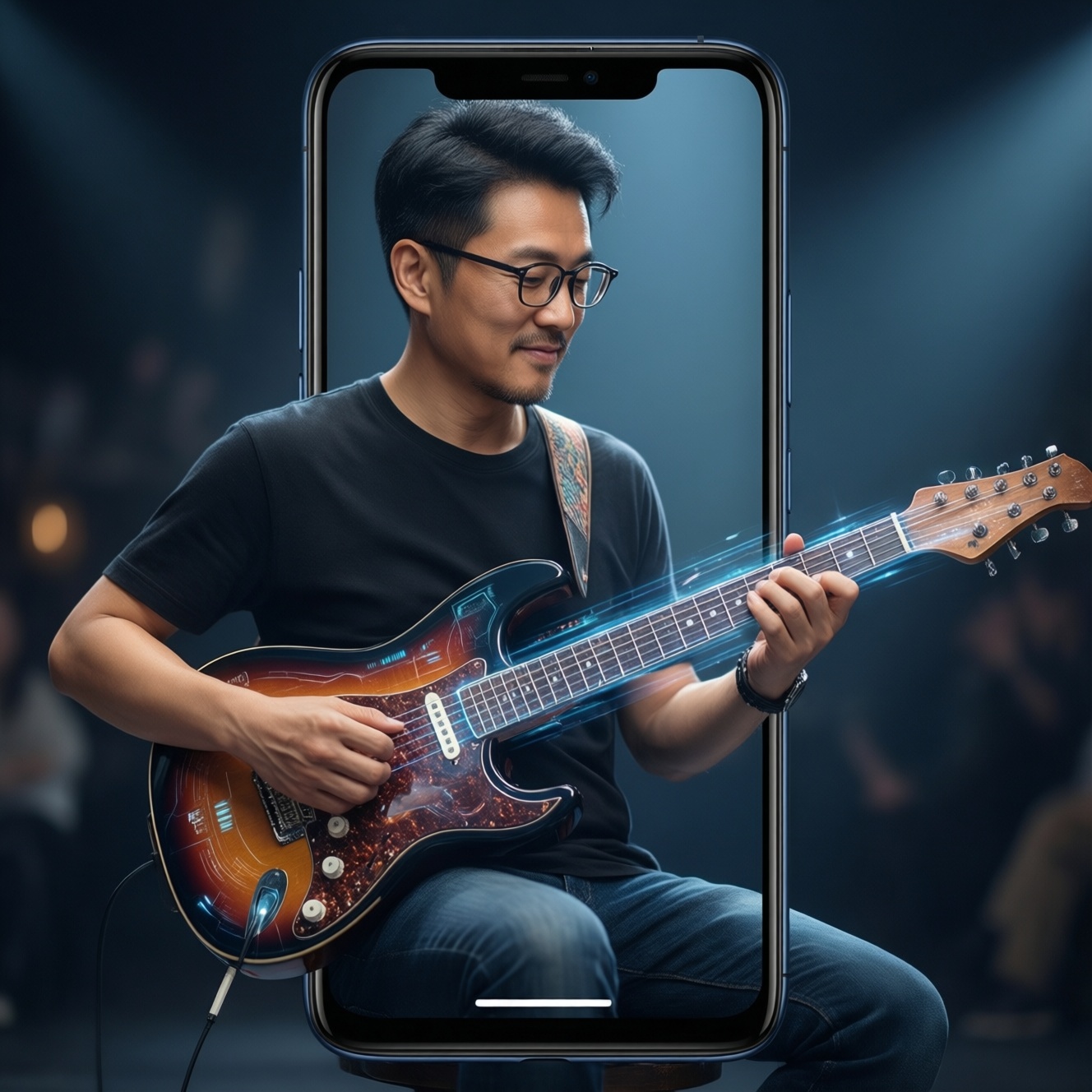 Pocket guitar превращает xiaomi 18 pro и iphone в карманную гитару Pocket guitar превращает xiaomi 18 pro и iphone в карманную гитару